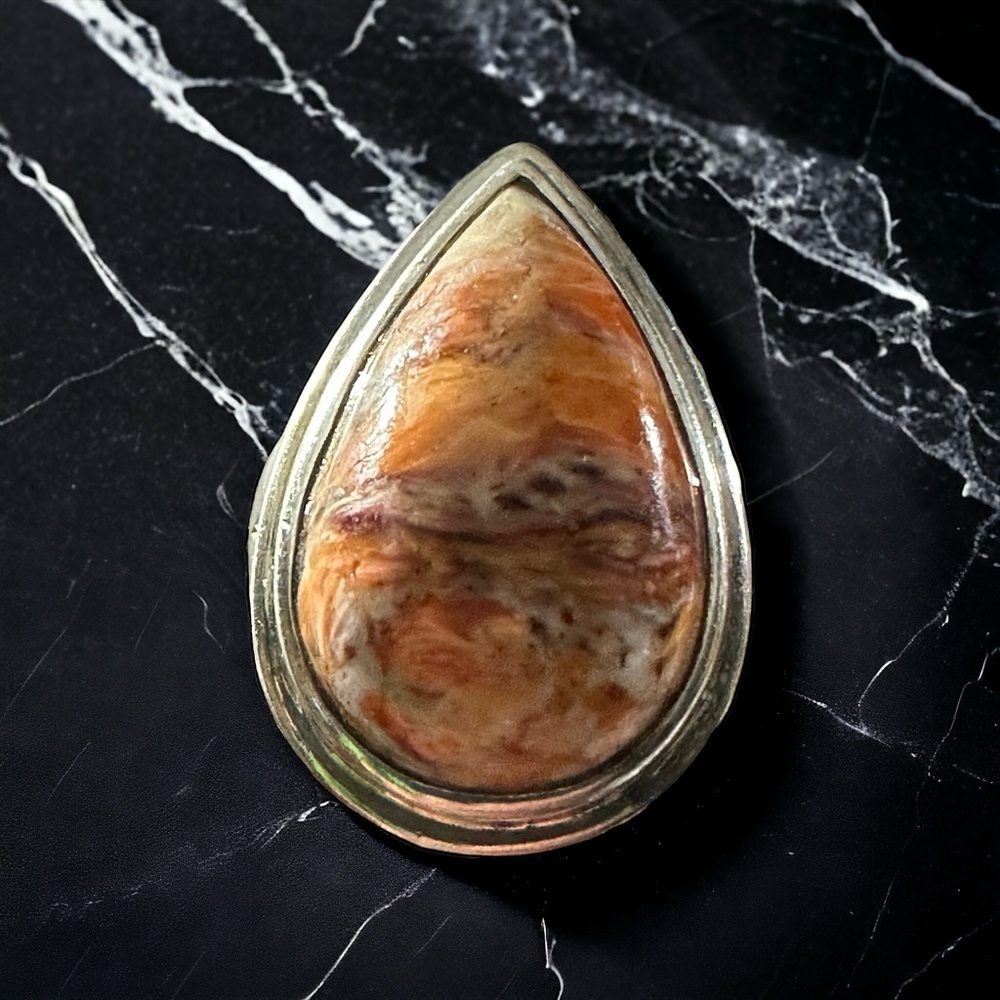 NF 925 Chapal-Zenray Thailand Bumblebee Jasper Sterling Silver Ring Size 8.75